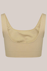 Studio Ribbed Sports Bra - Beige-Araa Active